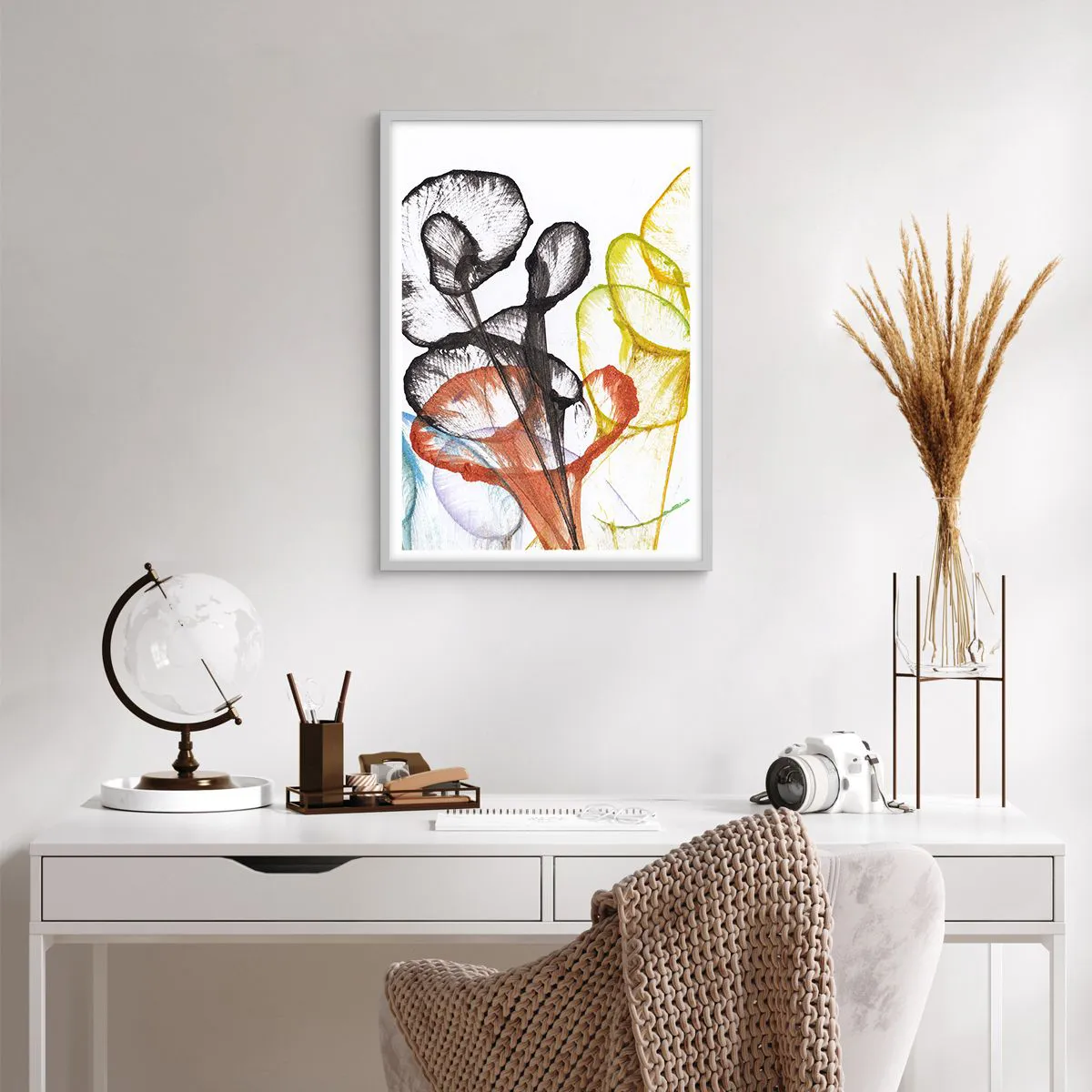 Poster in white frmae - Flowers with a Soul - 50x70 cm