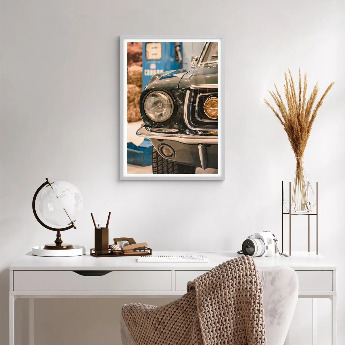 Poster in einem weißen Rahmen - Treffen mit einer Legende - 50x70 cm