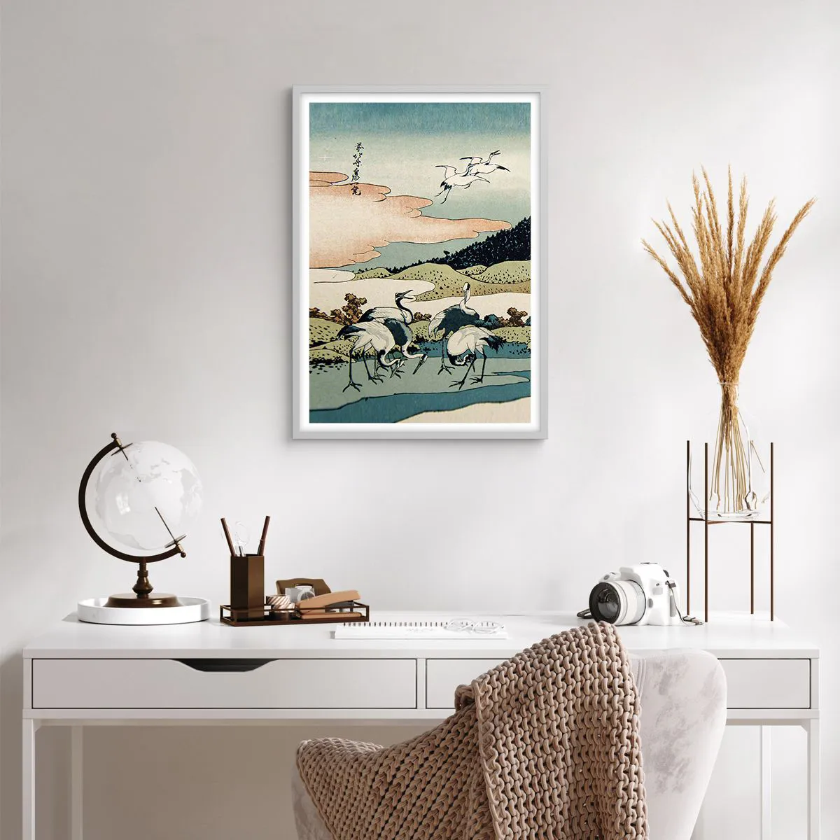 Affiche dans un cadre blanc - Poster - Avec une âme japonnaise - 50x70 cm