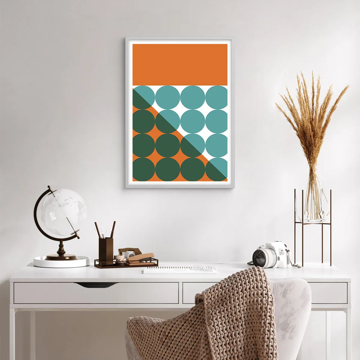 Poster in einem weißen Rahmen - Nach oben und schräg - 50x70 cm