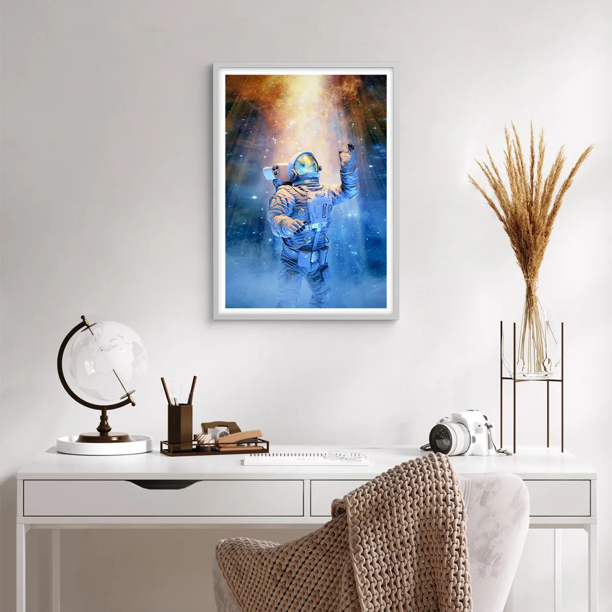 Poster in white frmae - Finally at the Destination - 50x70 cm