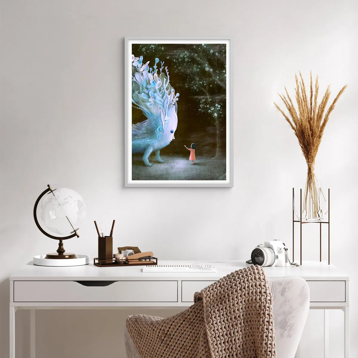 Plakat w białej ramie - Fantastyczne spotkanie - 50x70 cm