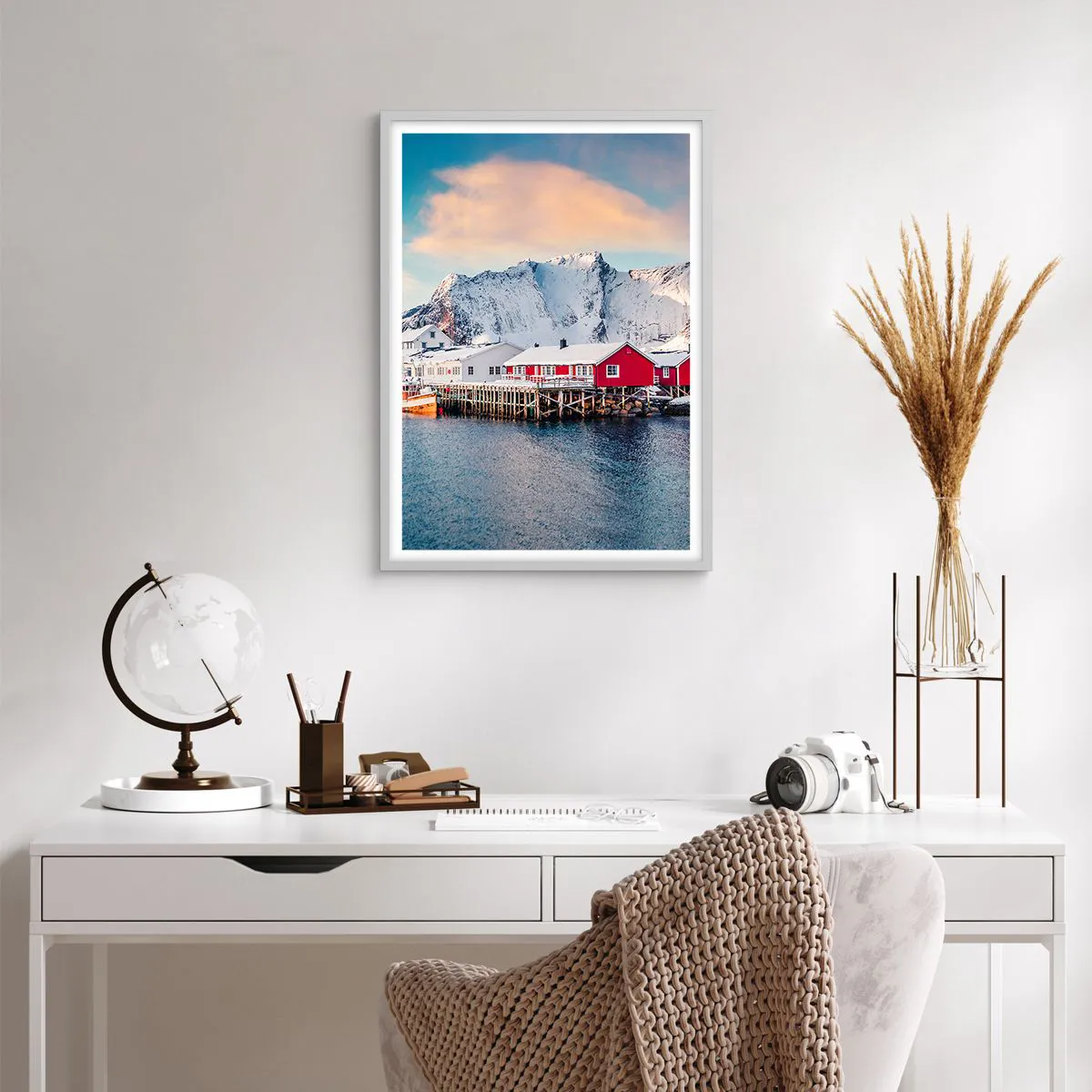 Affiche dans un cadre blanc - Poster - Retraite dans le nord - 50x70 cm