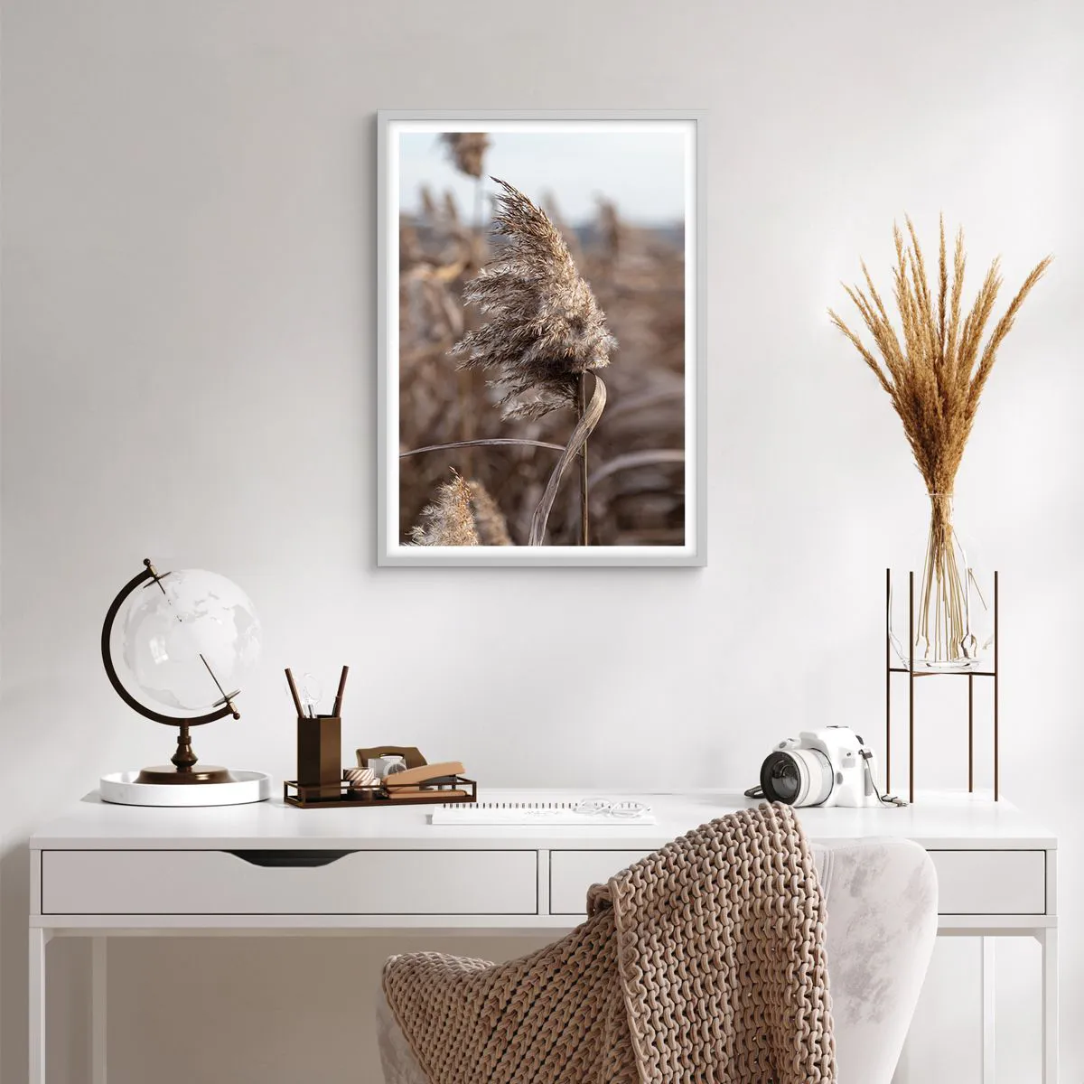 Poster in white frmae - Time to Fly with the Wind - 50x70 cm