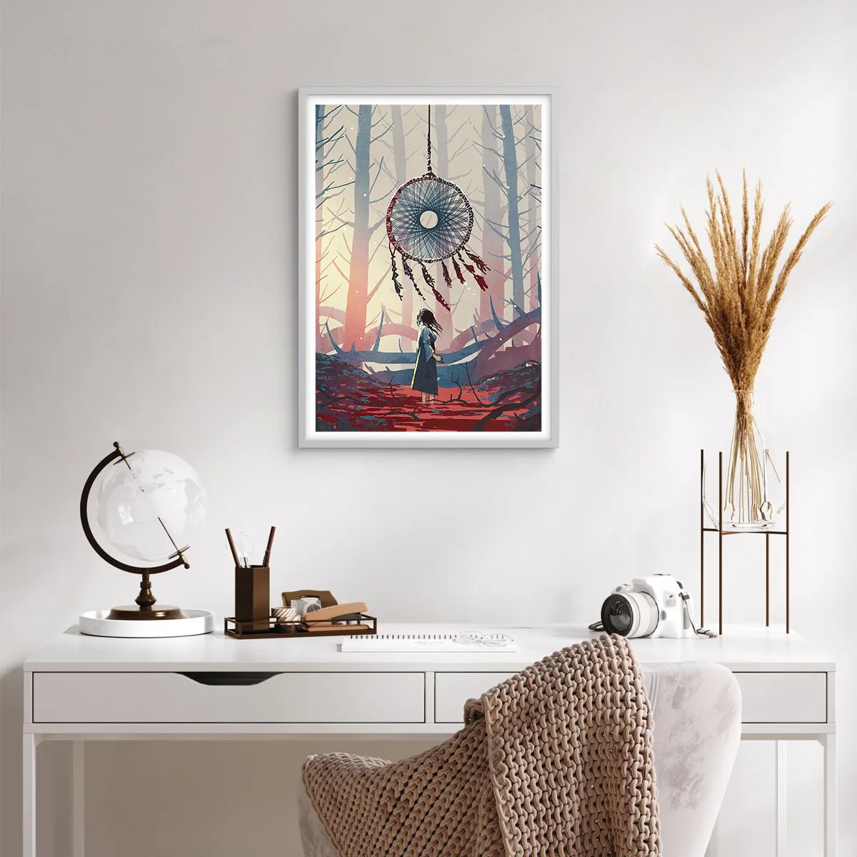 Poster in einem weißen Rahmen - Geheimes Glücksritual - 50x70 cm