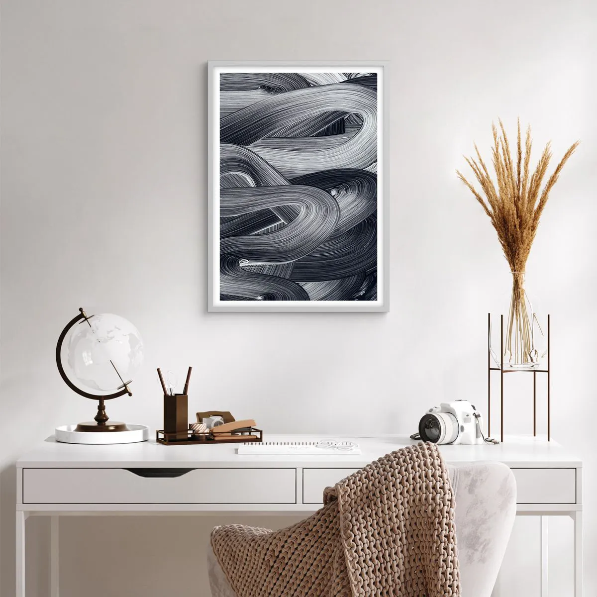 Poster in white frmae - Fluidity of Reality - 50x70 cm
