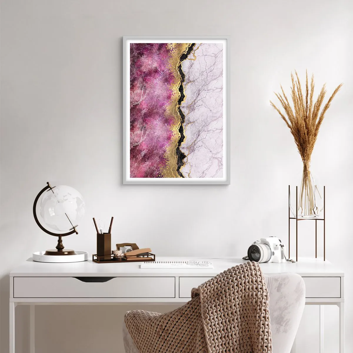 Plakat w białej ramie - Na granicy - 50x70 cm