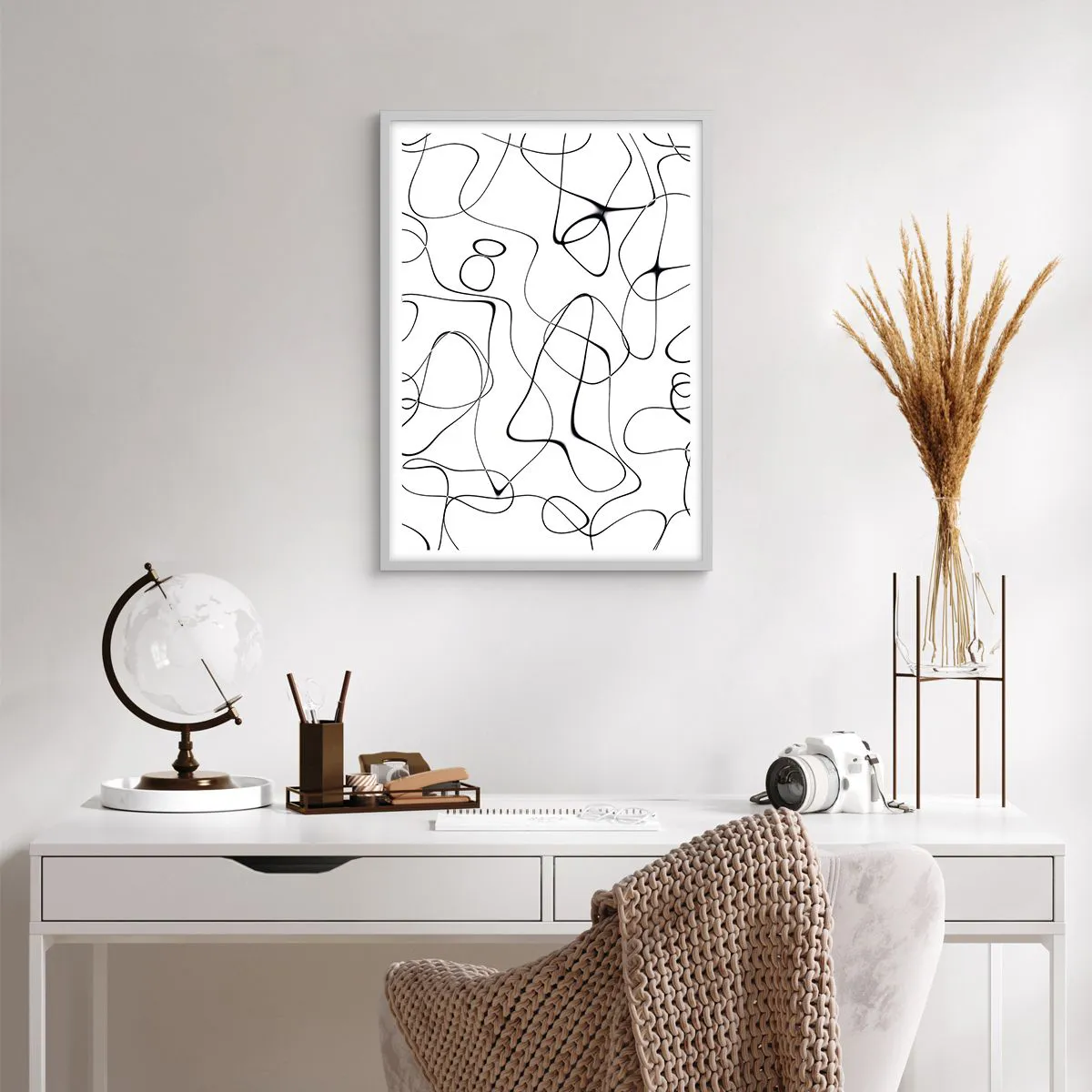 Poster in white frmae - Life Paths, Trails of Fortune - 50x70 cm
