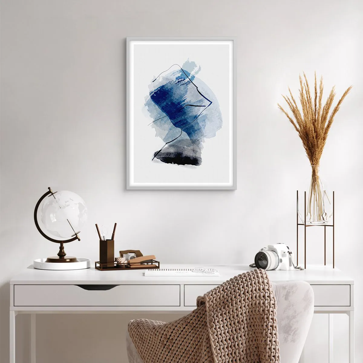 Plakat w białej ramie - Lodowa góra - 50x70 cm