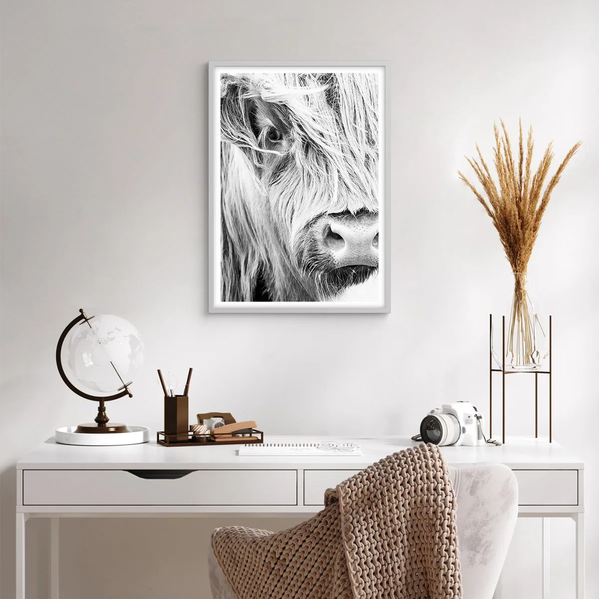 Affiche dans un cadre blanc - Poster - Sauvagerie écossaise - 50x70 cm