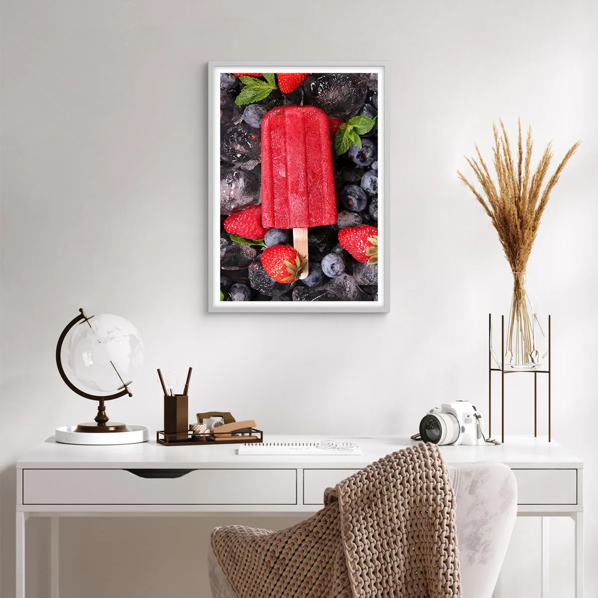 Poszter fekete keretben - A forró nyár íze - 50x70 cm