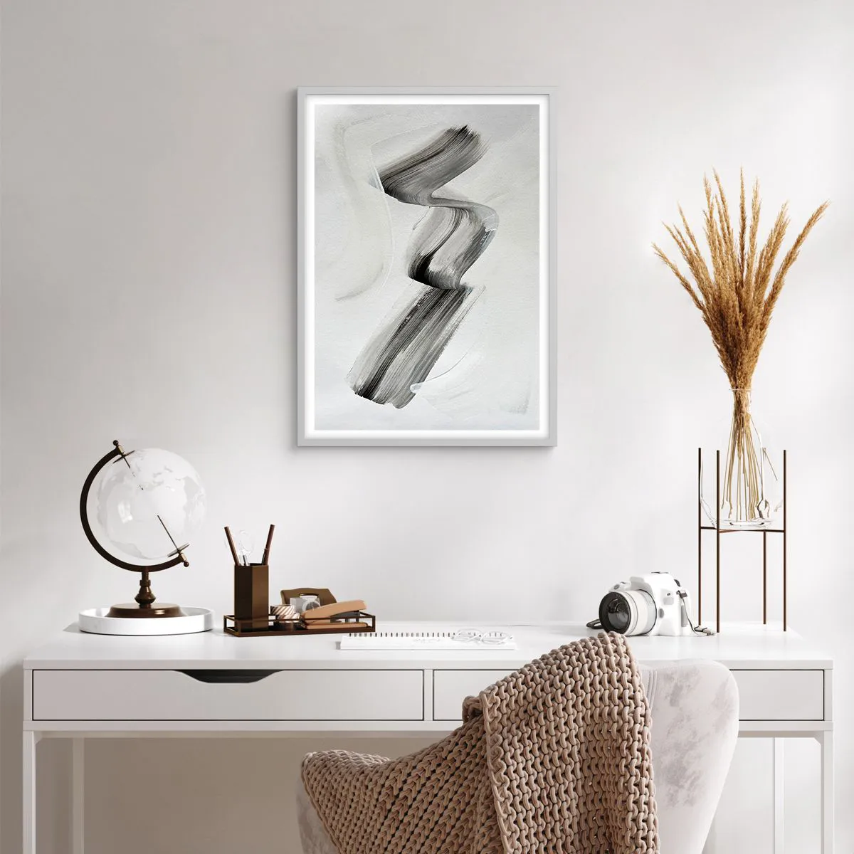 Affiche dans un cadre blanc - Poster - Mine de rien pour s'amuser - 50x70 cm