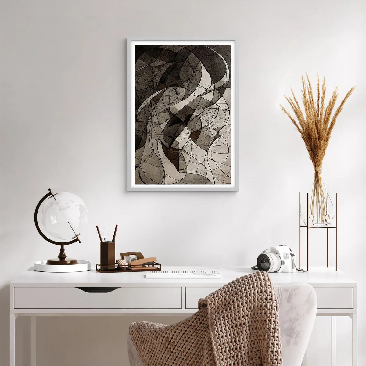 Plagát v bielom ráme - Obeh farieb Zeme - 50x70 cm