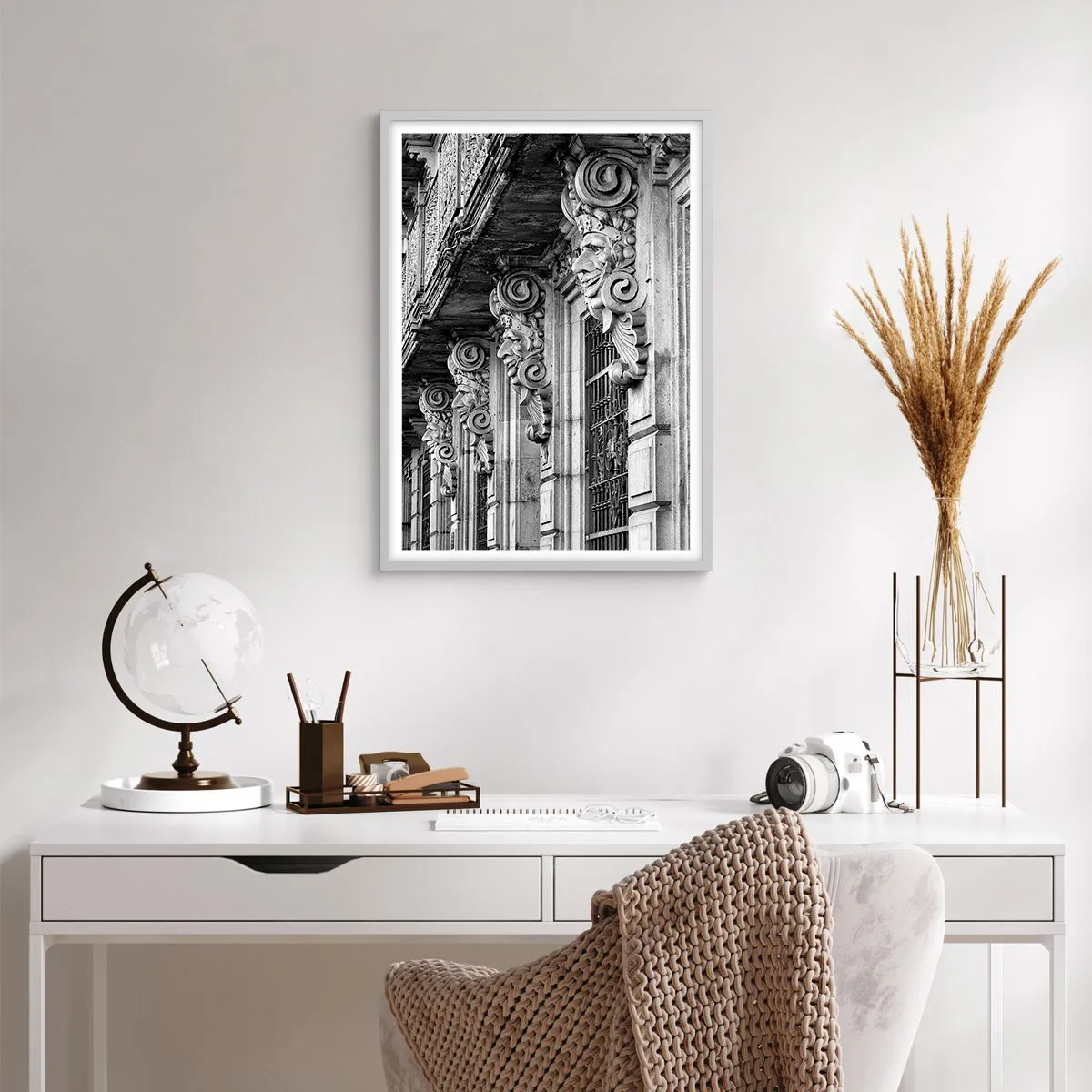 Affiche dans un cadre blanc - Poster - Incroyable Barcelone - 50x70 cm