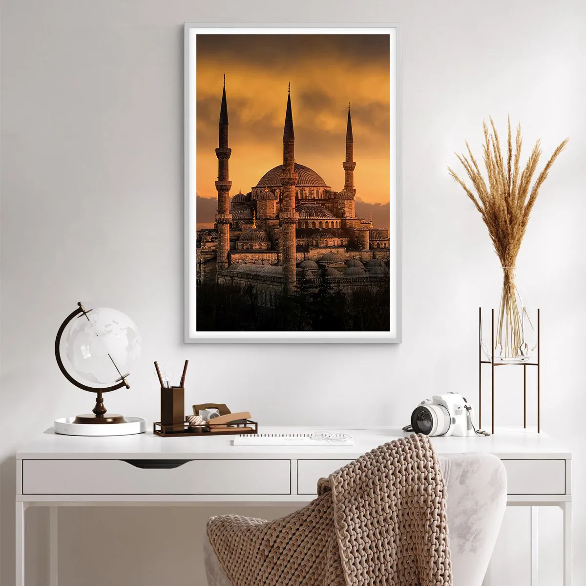 Poster in white frmae - God Is Great - 61x91 cm