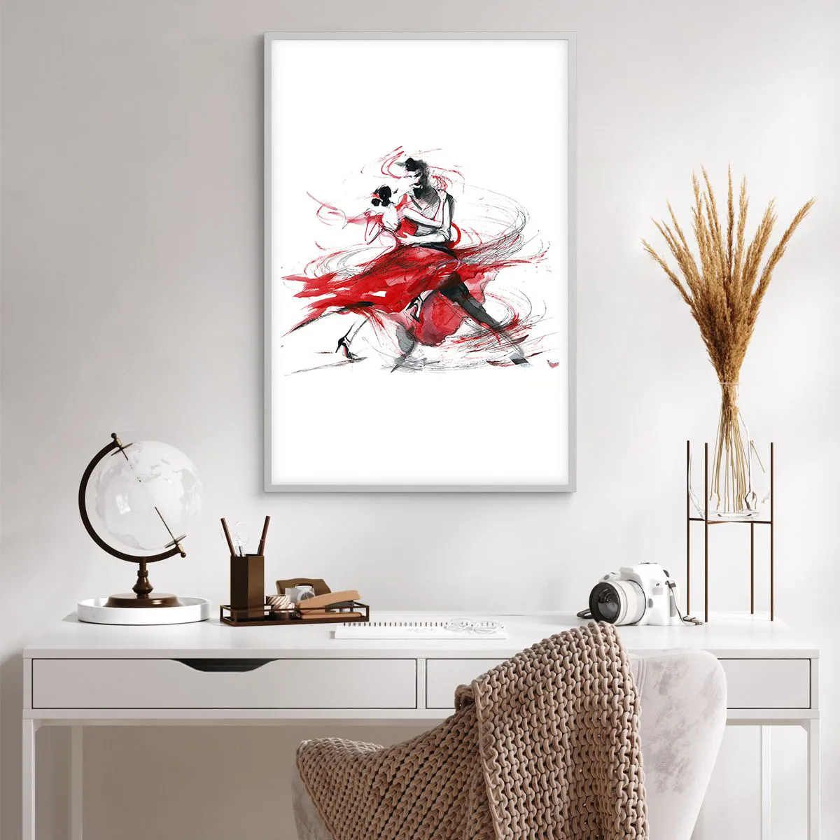 Poster in einem weißen Rahmen - Tango – der Rhythmus der Leidenschaft - 61x91 cm