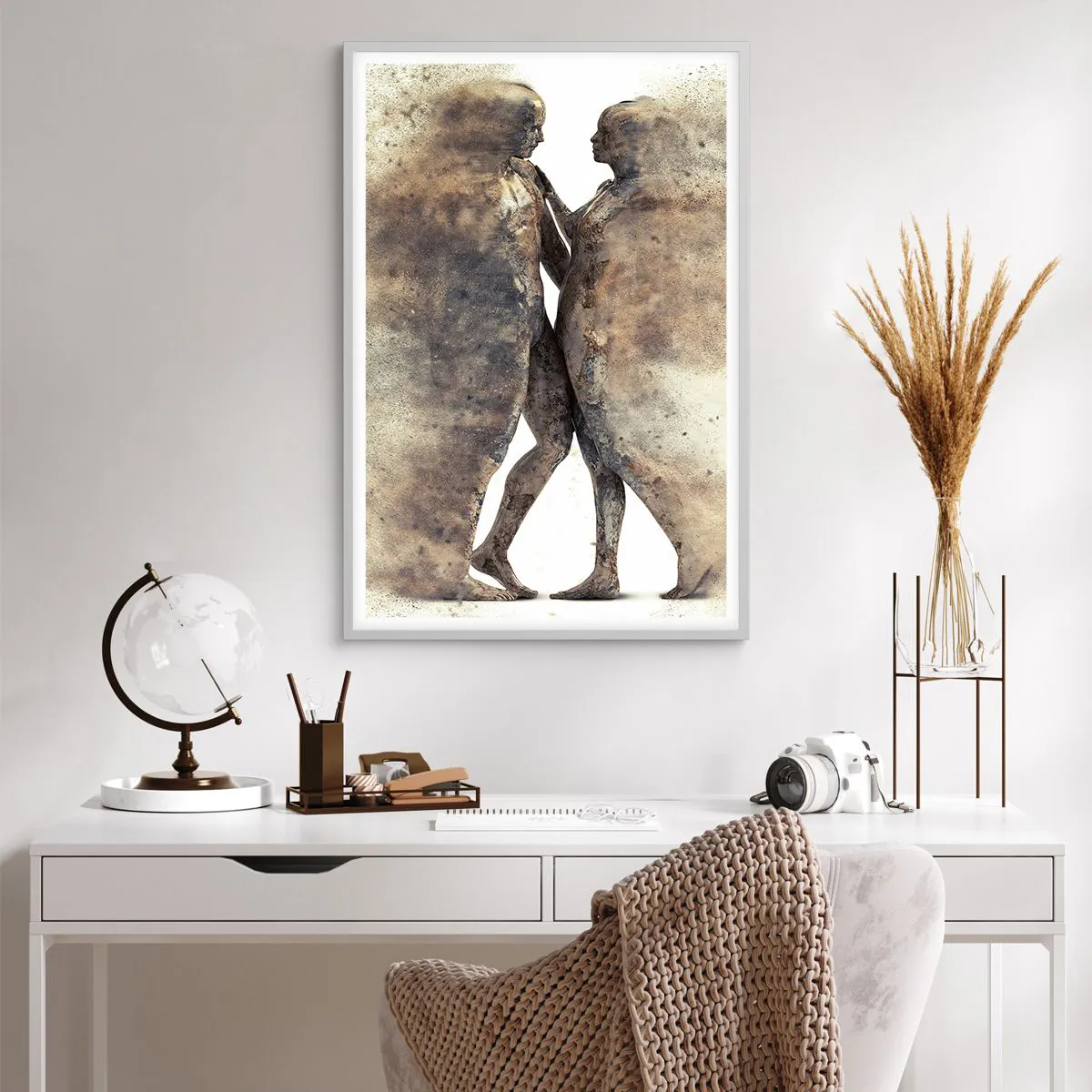 Plakat w białej ramie - Z prochu powstali, by kochać - 61x91 cm