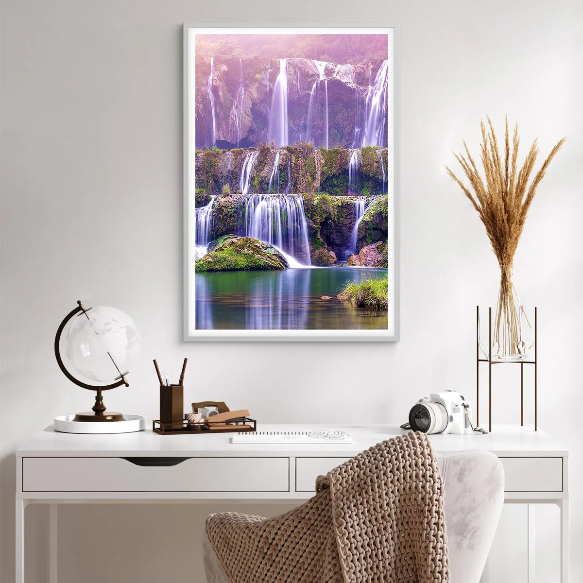 Poster in een witte lijst - Trap naar de hemel - 61x91 cm