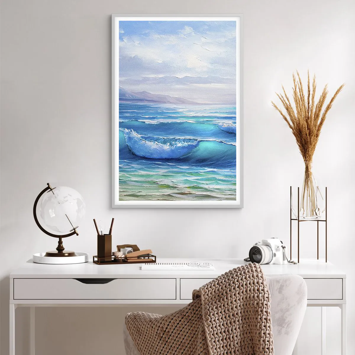 Affiche dans un cadre blanc - Poster - Il apporte un soulagement - 61x91 cm