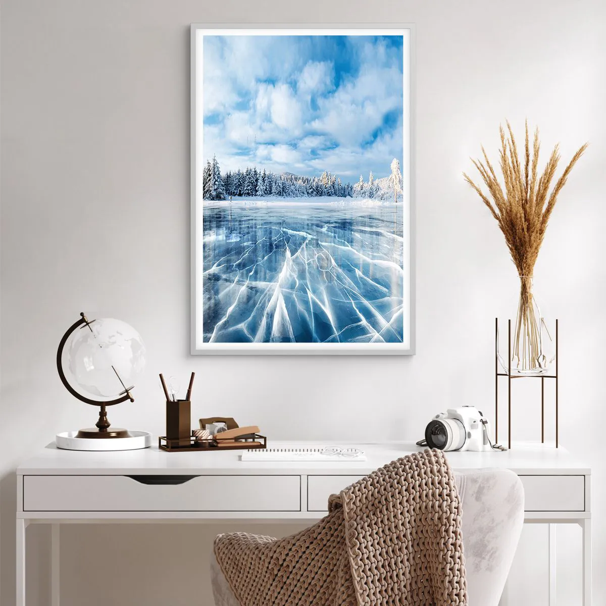 Poster in white frmae - Dazling and Crystalline View - 61x91 cm