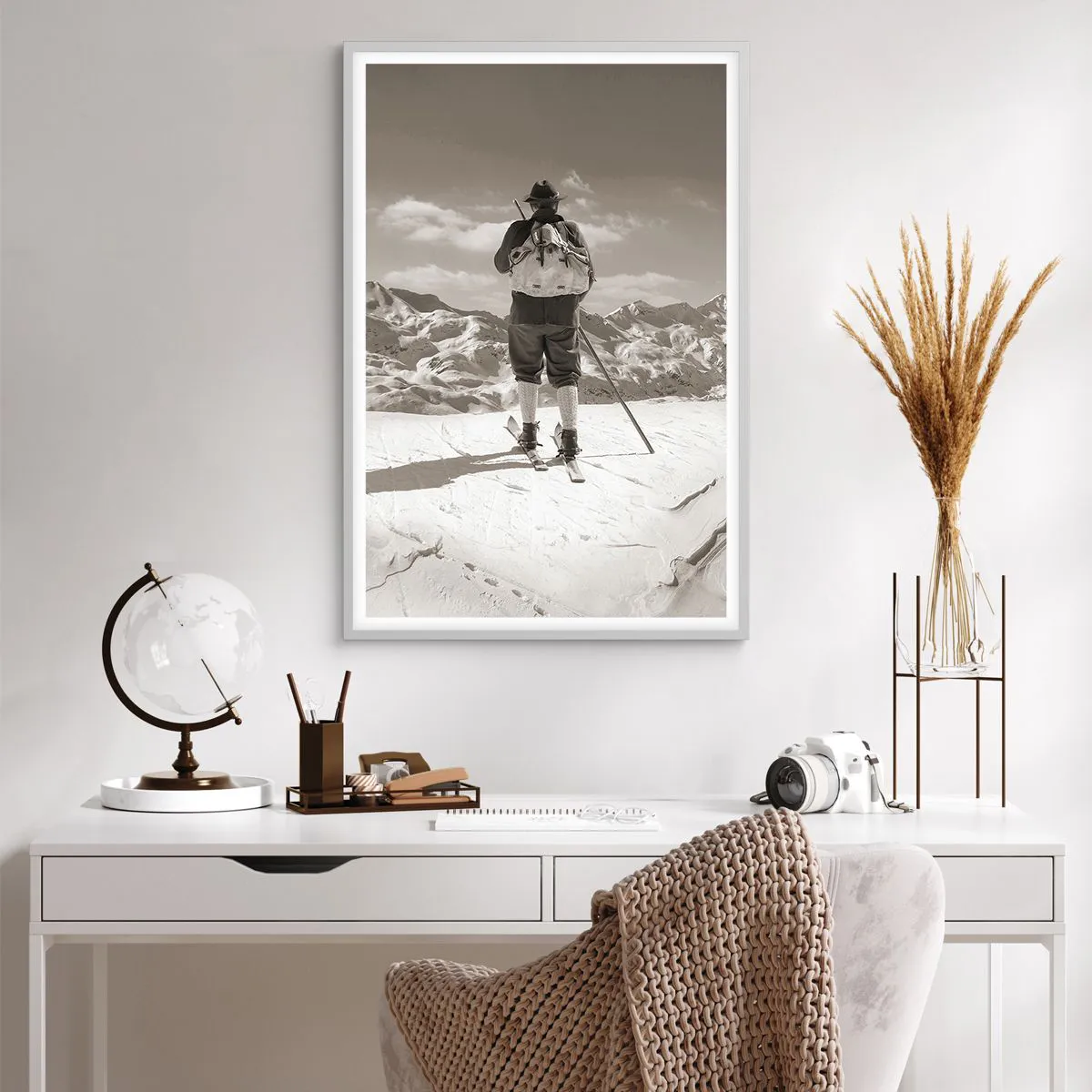 Affiche dans un cadre blanc - Poster - Toutes les mêmes ces montagnes - 61x91 cm