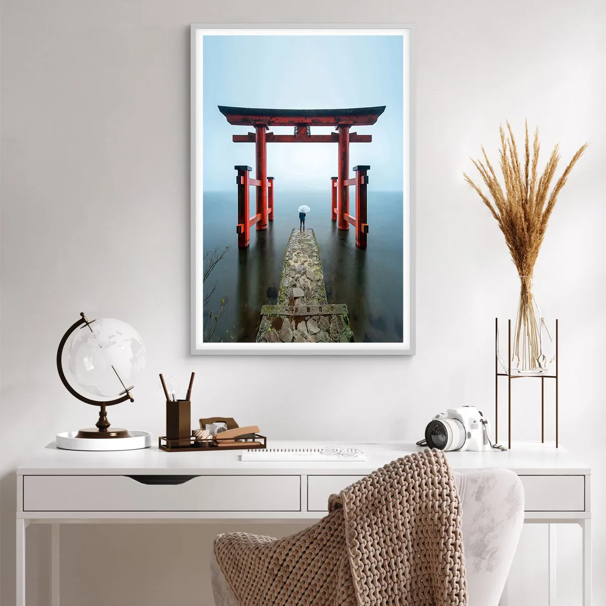 Poster in white frmae - Japanese Musings - 61x91 cm