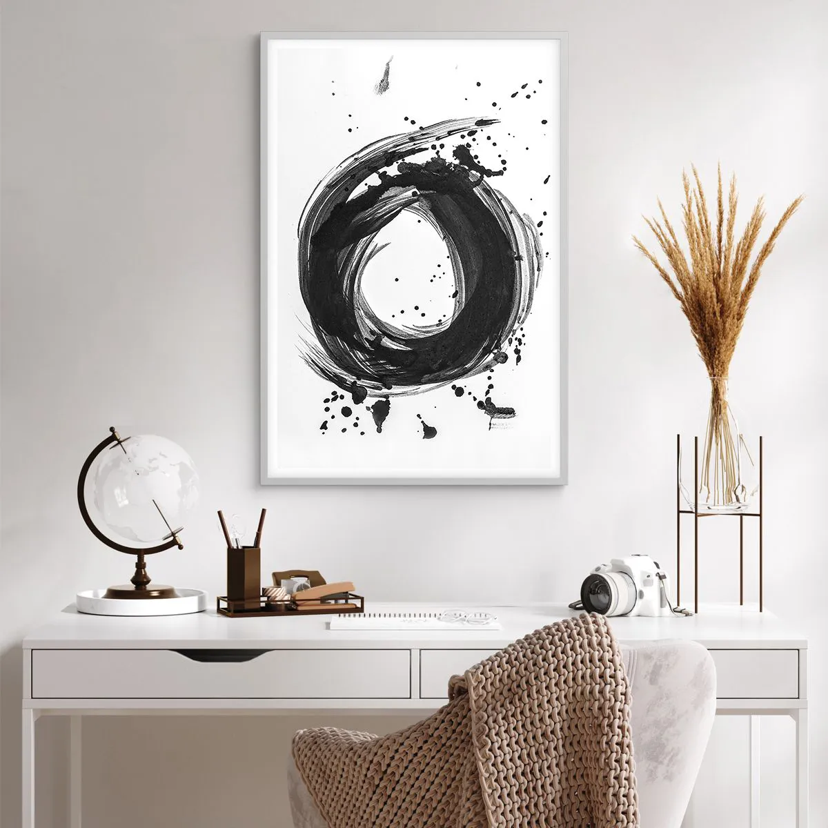 Póster en marco blanco - El torbellino de la creación - 61x91 cm