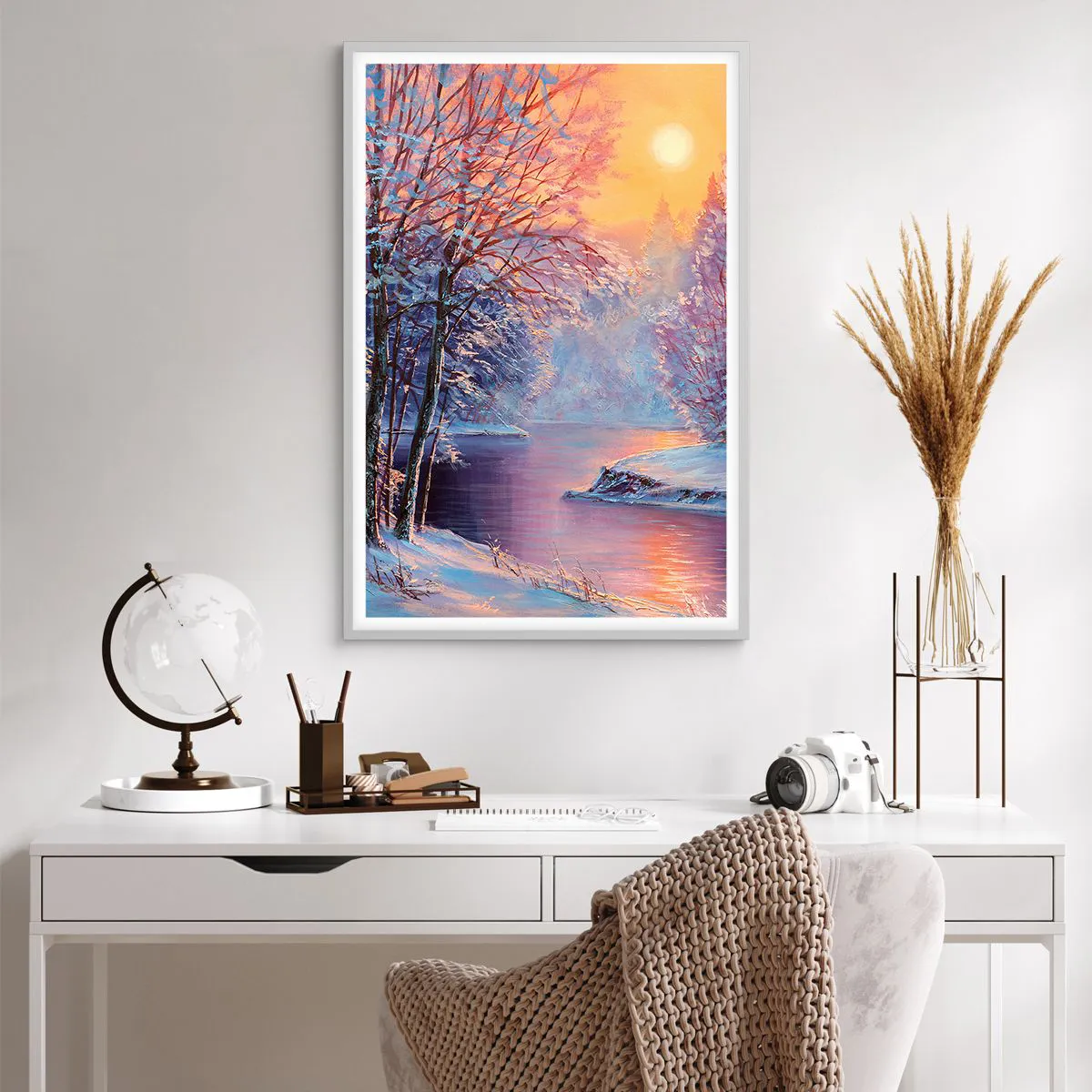 Poster in white frmae - Colours of Winter - 61x91 cm