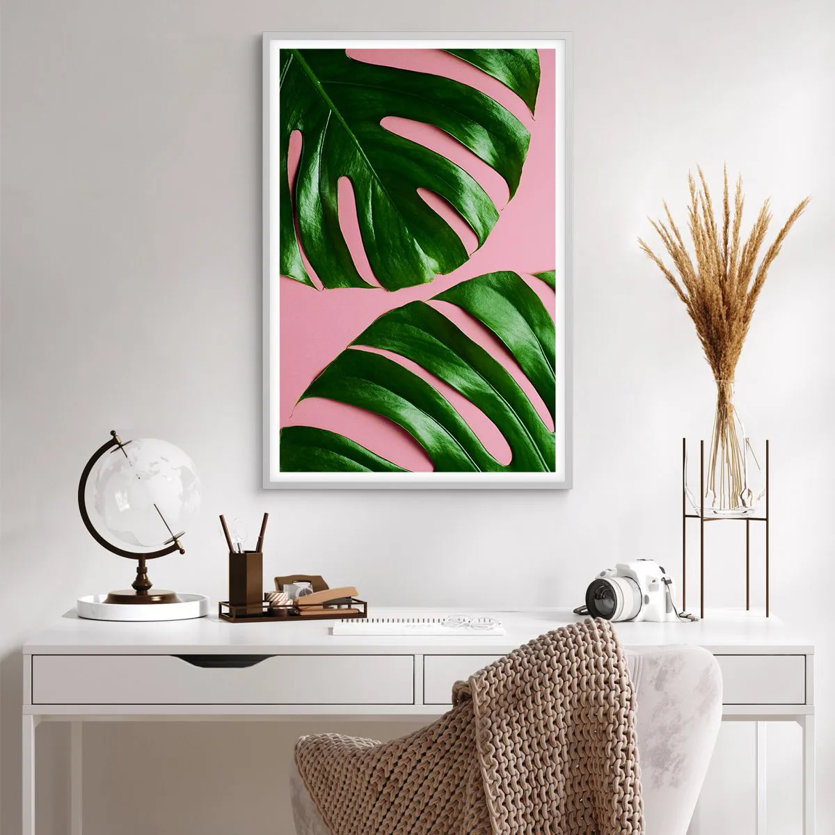 Affiche dans un cadre blanc - Poster - Rendez-vous vert - 61x91 cm