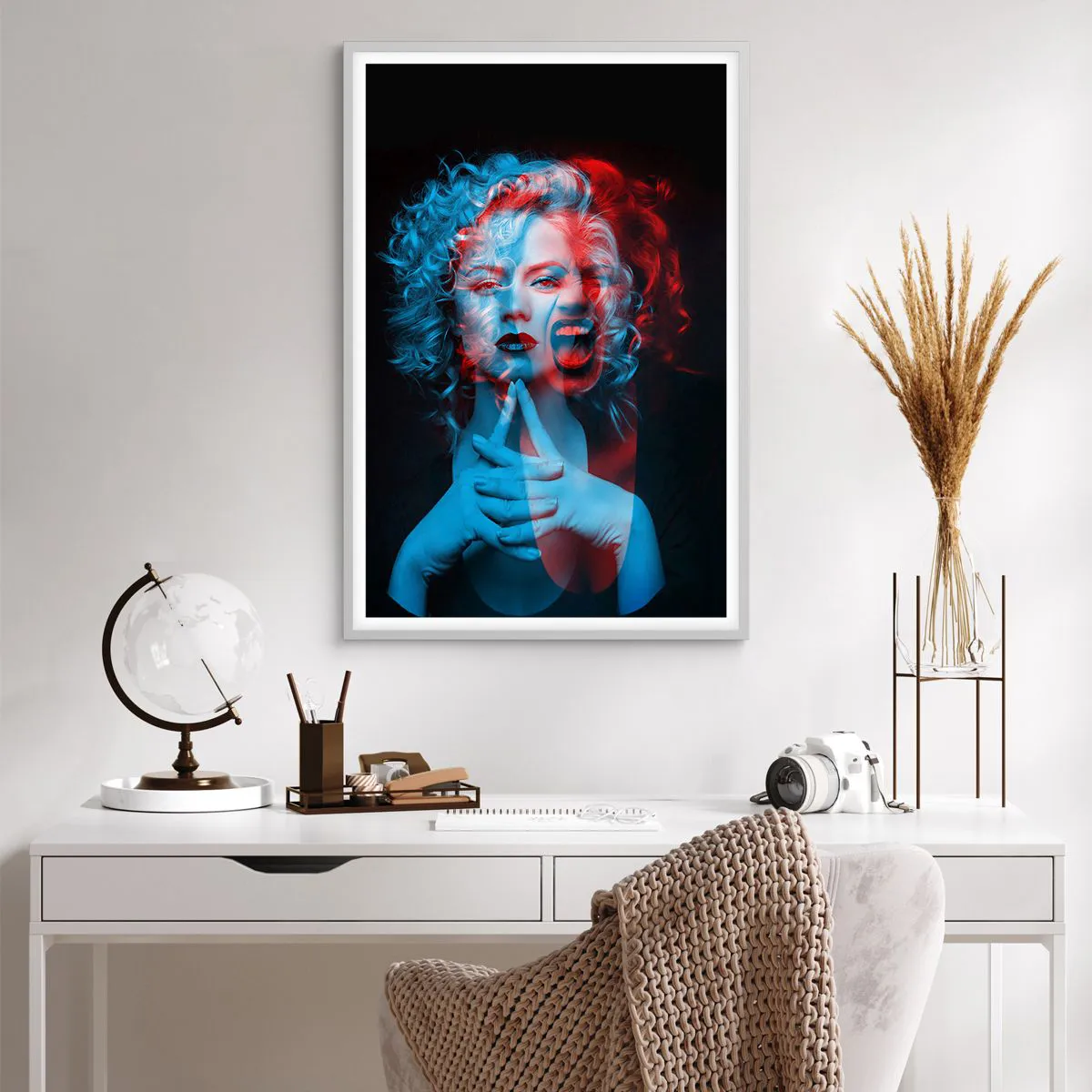 Affiche dans un cadre blanc - Poster - Alter ego - 61x91 cm