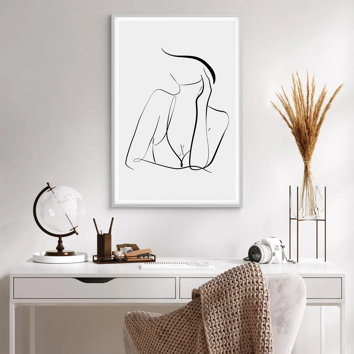 Plakat w białej ramie - Na fali marzeń - 61x91 cm