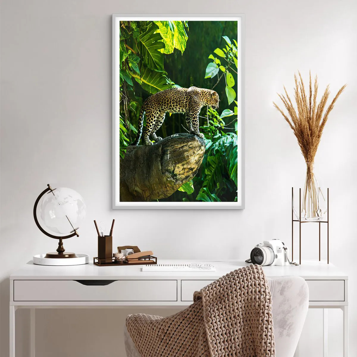 Póster en marco blanco - ¿A la caza? - 61x91 cm