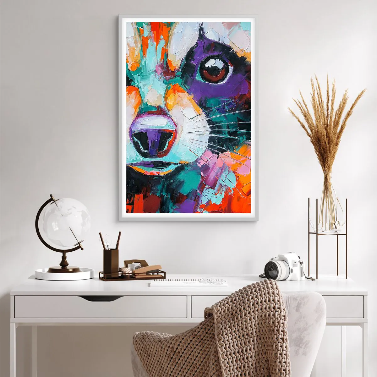 Affisch i vit ram - Enbart goda emotioner - 61x91 cm