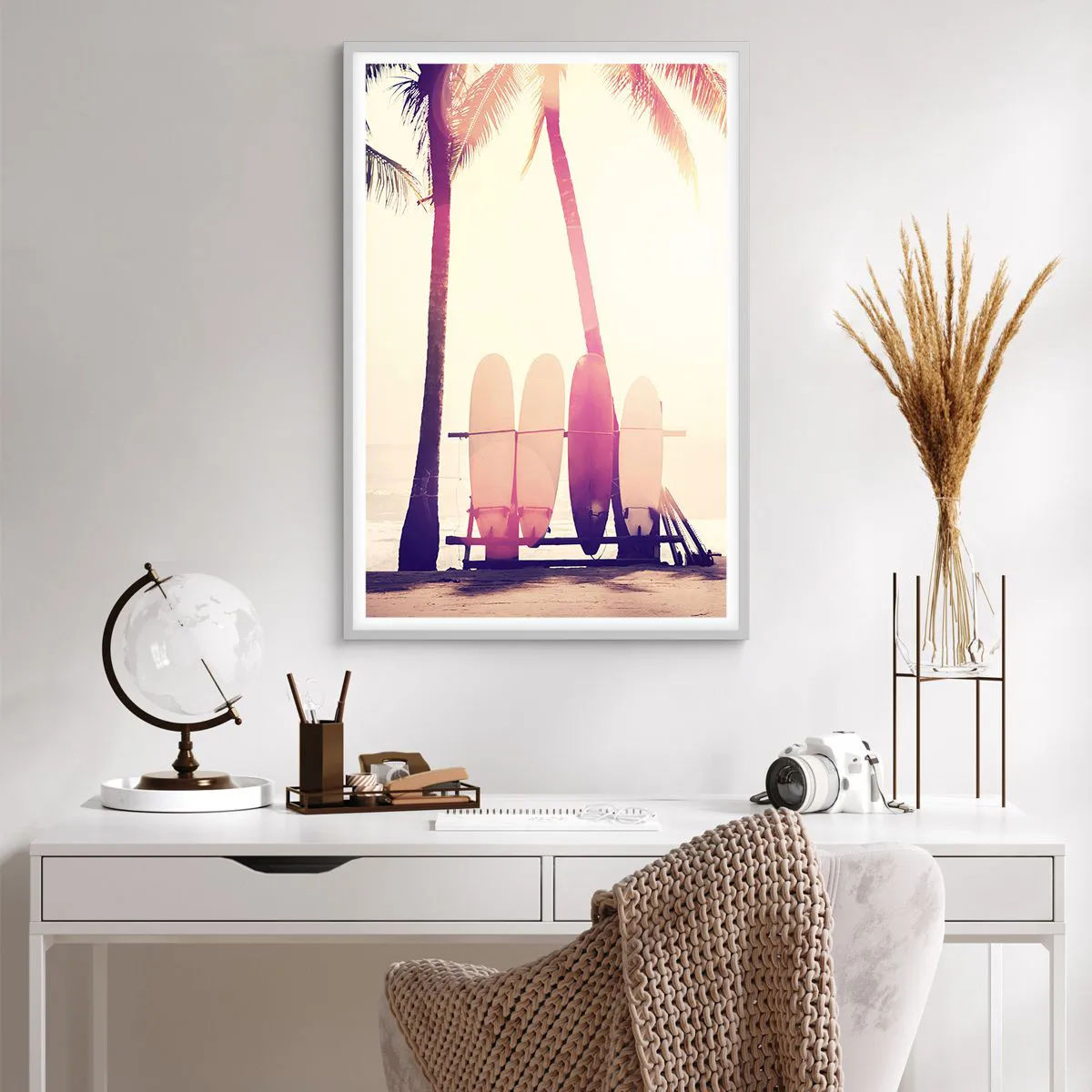 Affiche dans un cadre blanc - Poster - Ca va être une journée magnifique - 61x91 cm