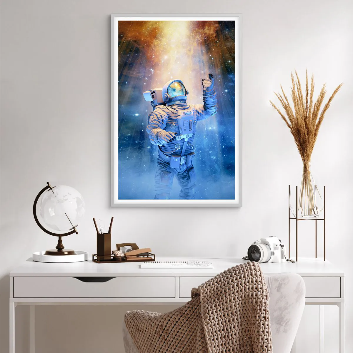 Poster în ramă albă - În cele din urmă am ajuns - 61x91 cm