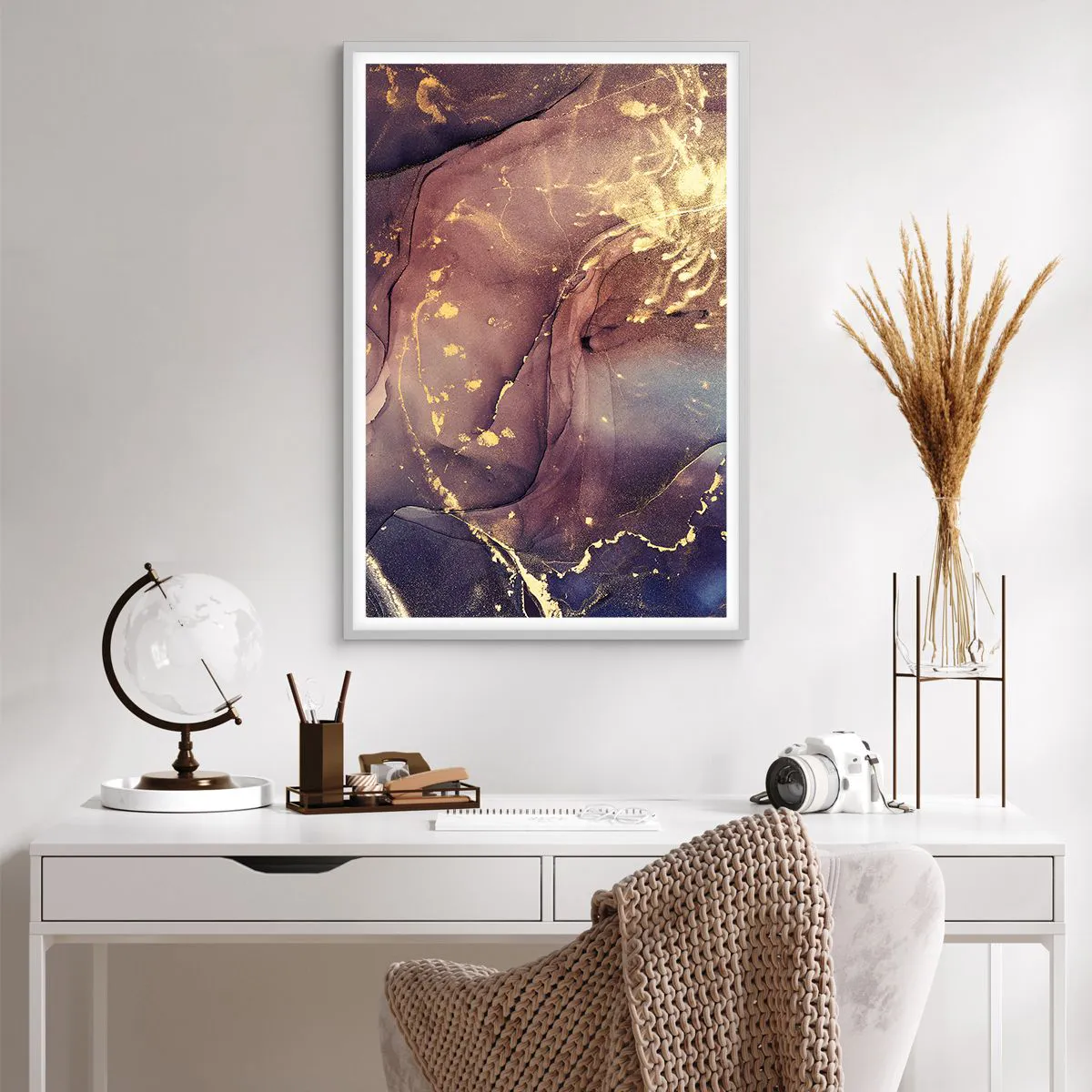 Affiche dans un cadre blanc - Poster - Matière et esprit - 61x91 cm