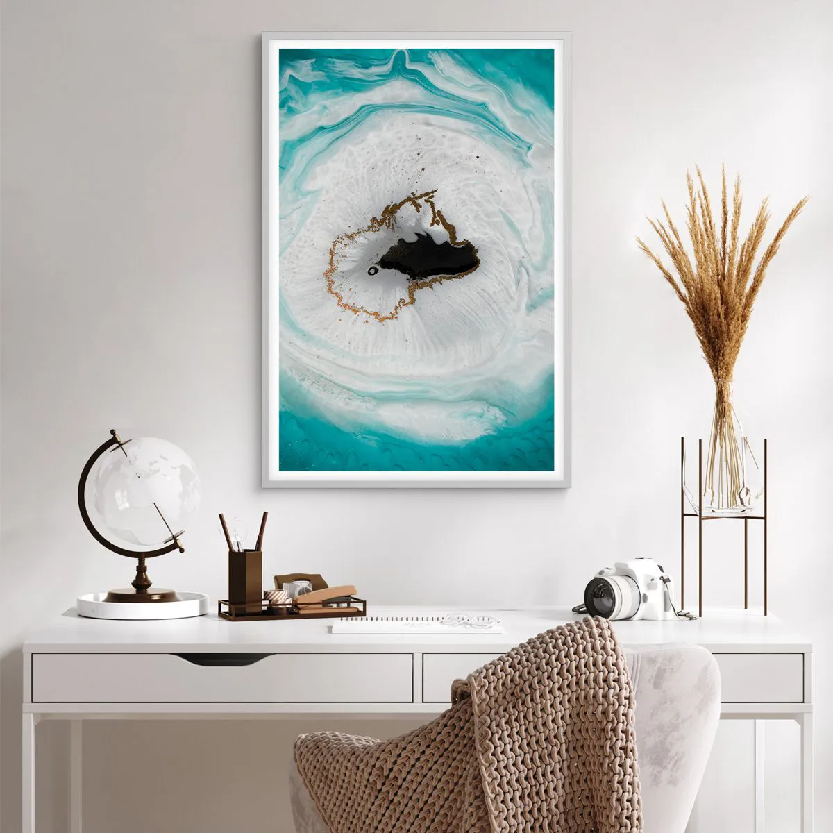 Plagát v bielom ráme - Preniknúť dovnútra - 61x91 cm