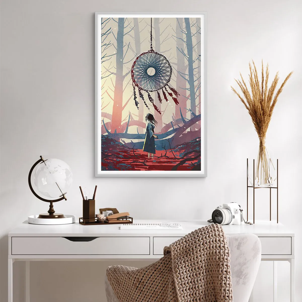 Poster in einem weißen Rahmen - Geheimes Glücksritual - 61x91 cm