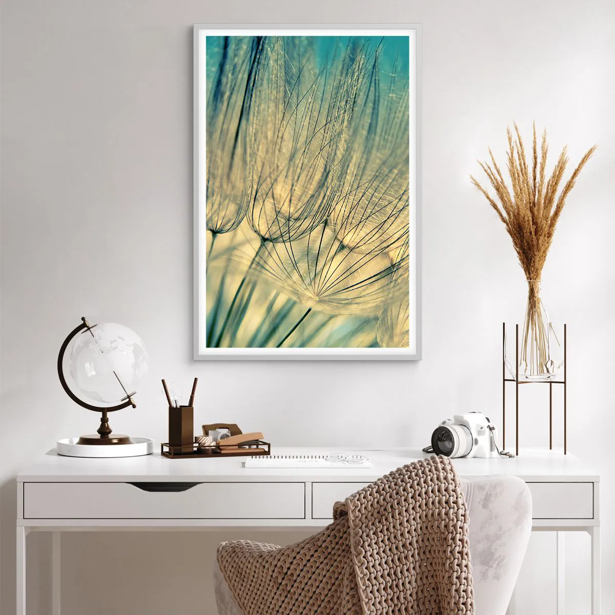 Poster in een witte lijst - In afwachting van de wind - 61x91 cm