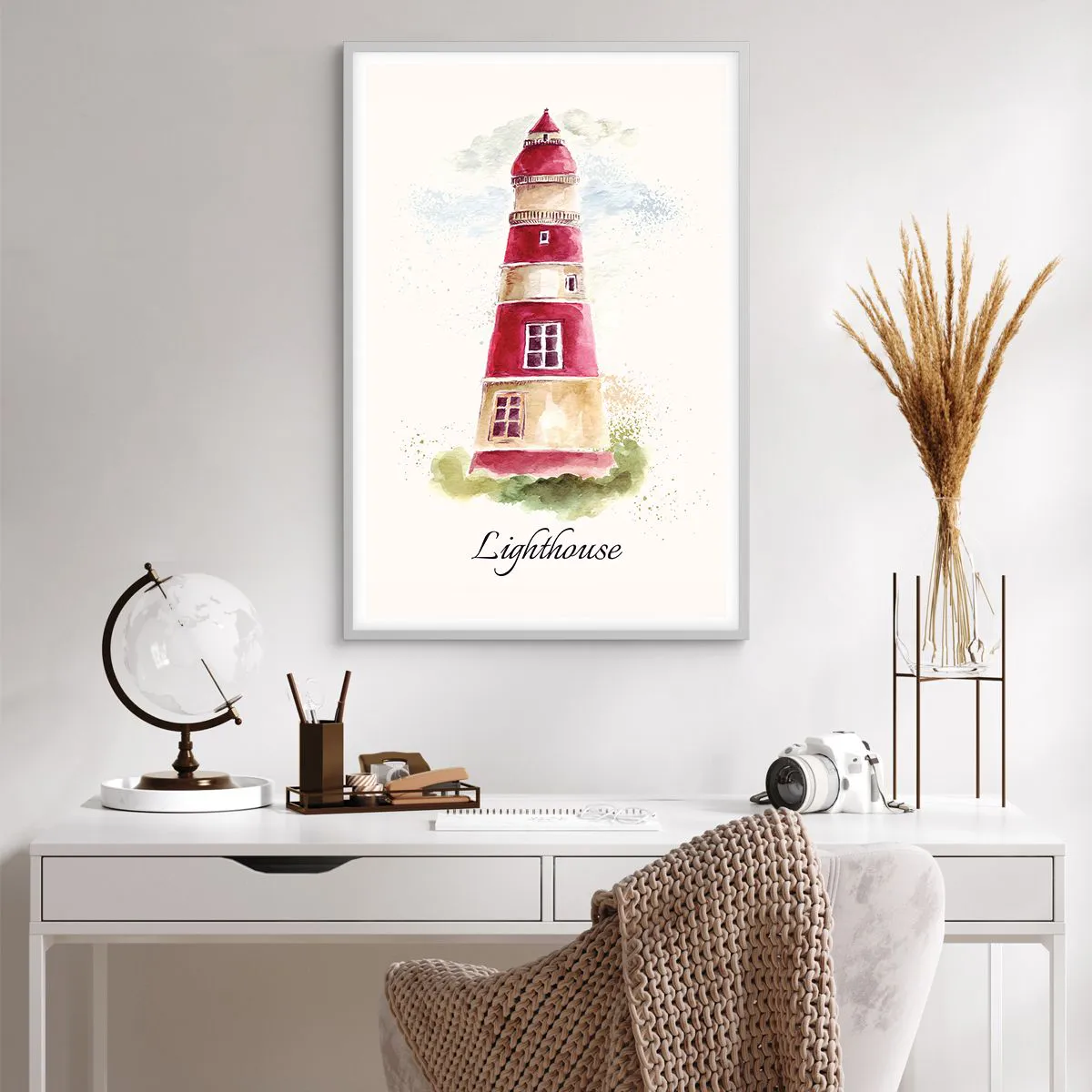 Affiche dans un cadre blanc - Poster - Il y a toujours beau temps autour - 61x91 cm