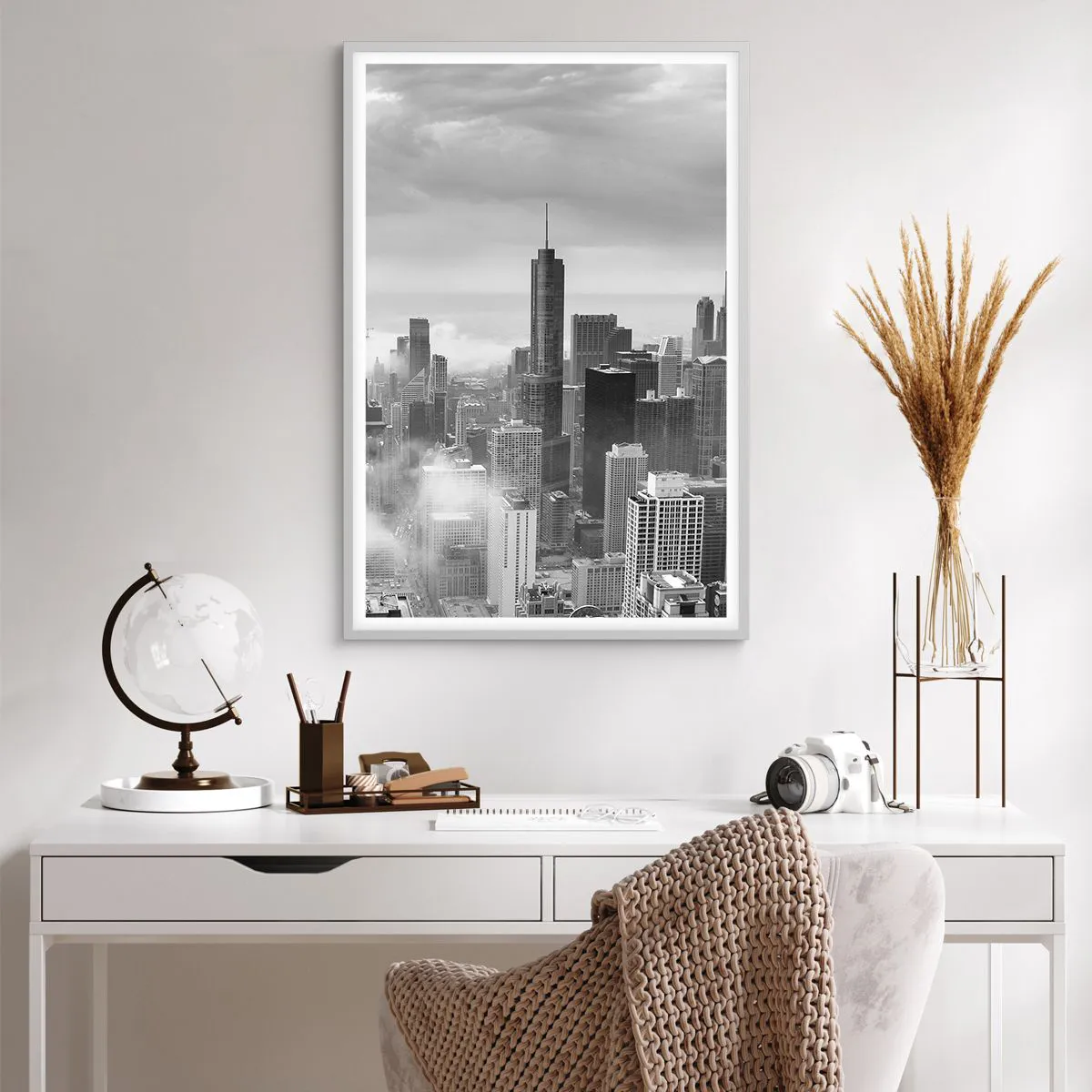 Plagát v bielom ráme - Americká krajina - 61x91 cm