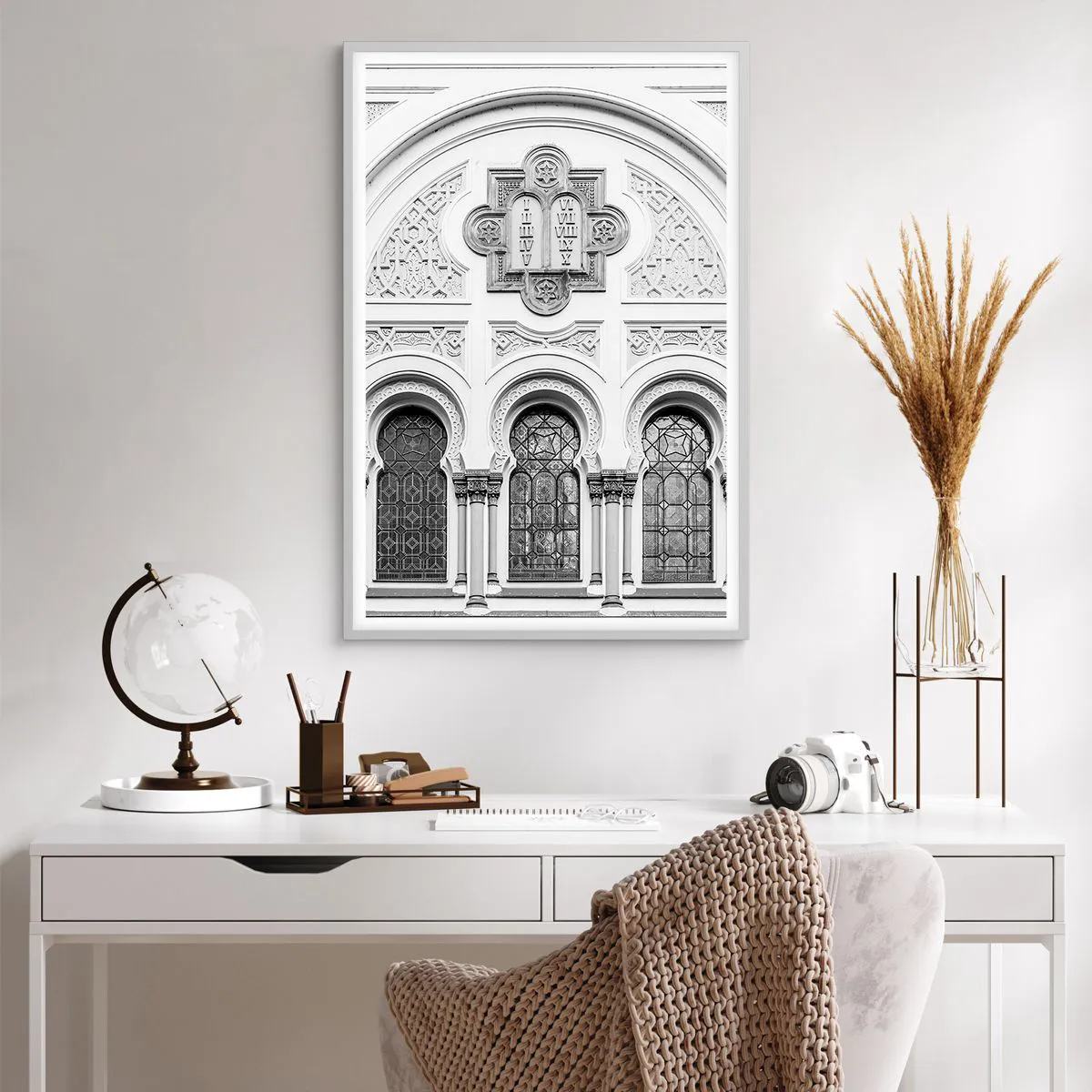 Poster in een witte lijst - Op de grens van culturen - 61x91 cm