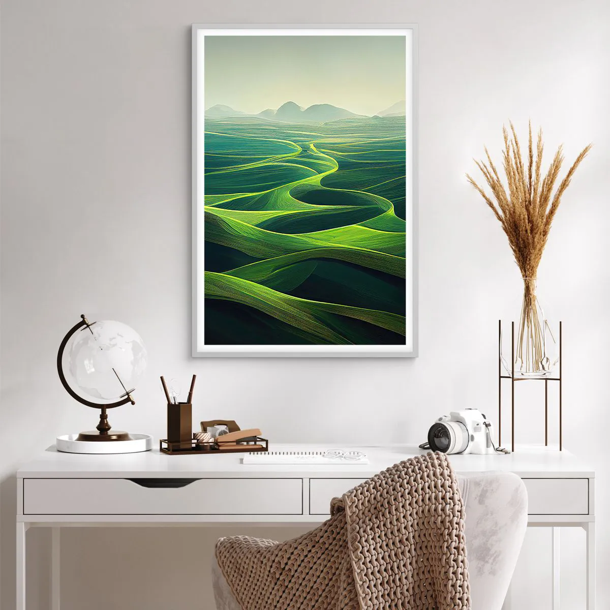 Poszter fekete keretben - Zöld völgyekben - 61x91 cm