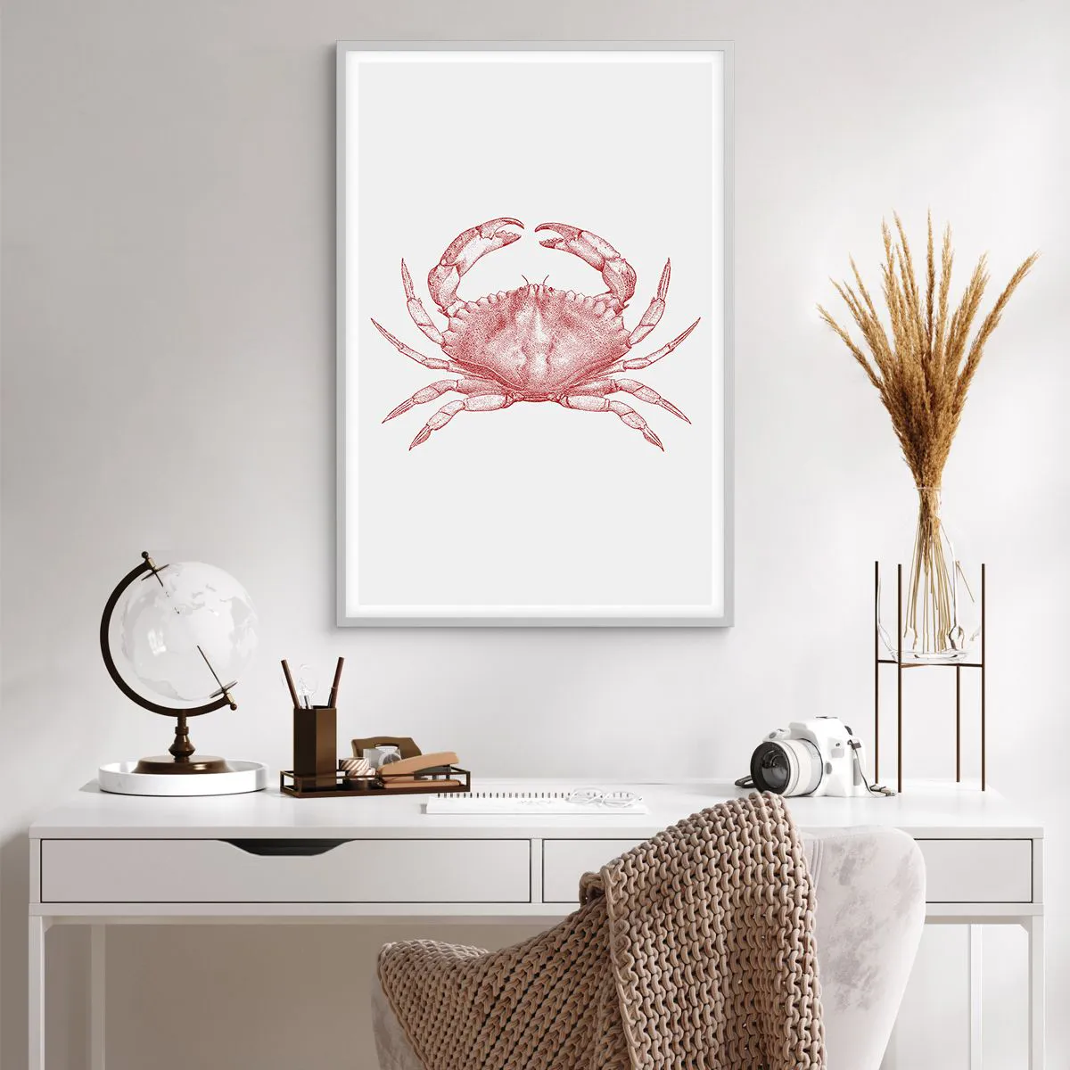 Affiche dans un cadre blanc - Poster - Le crabe des crabes - 61x91 cm