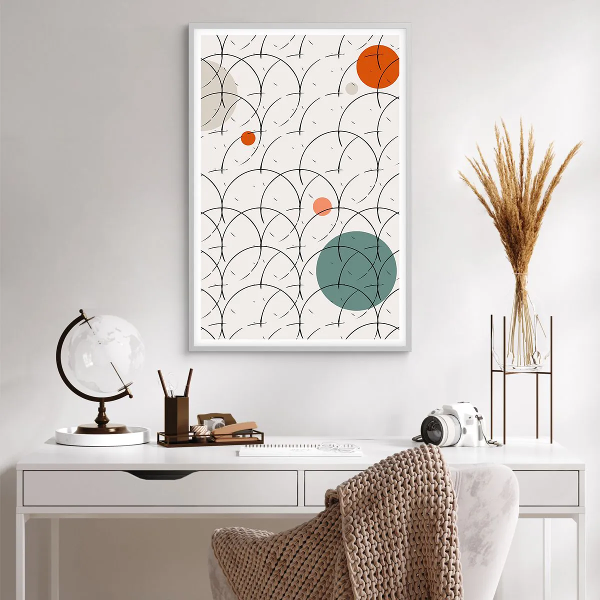 Poster in einem weißen Rahmen - Im Pop-Art-Geist - 61x91 cm