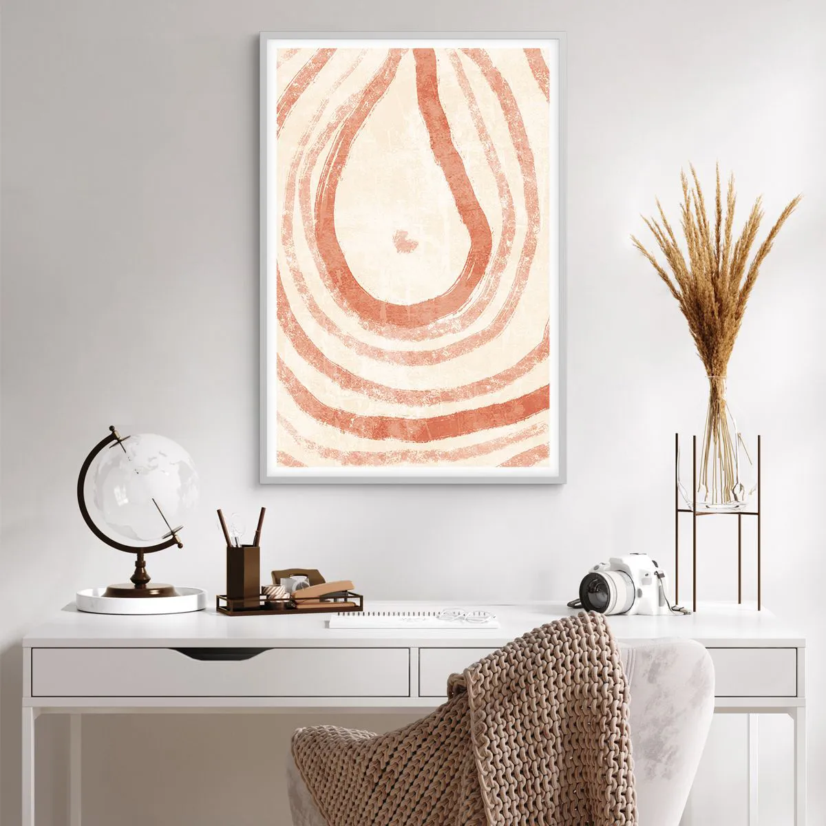 Poszter fekete keretben - Korallkörök - kompozíció - 61x91 cm