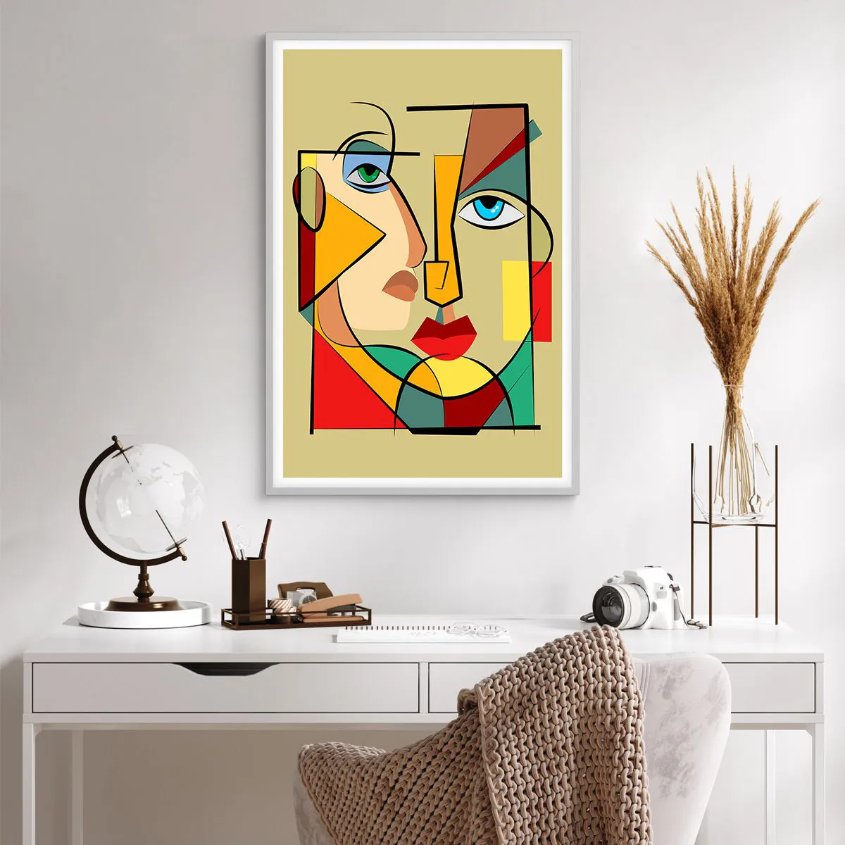 Poster in einem weißen Rahmen - Passendes Paar - 61x91 cm