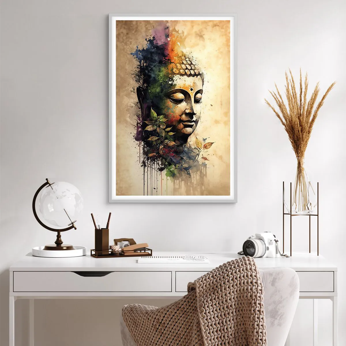 Plakat w białej ramie - Namaste! - 61x91 cm