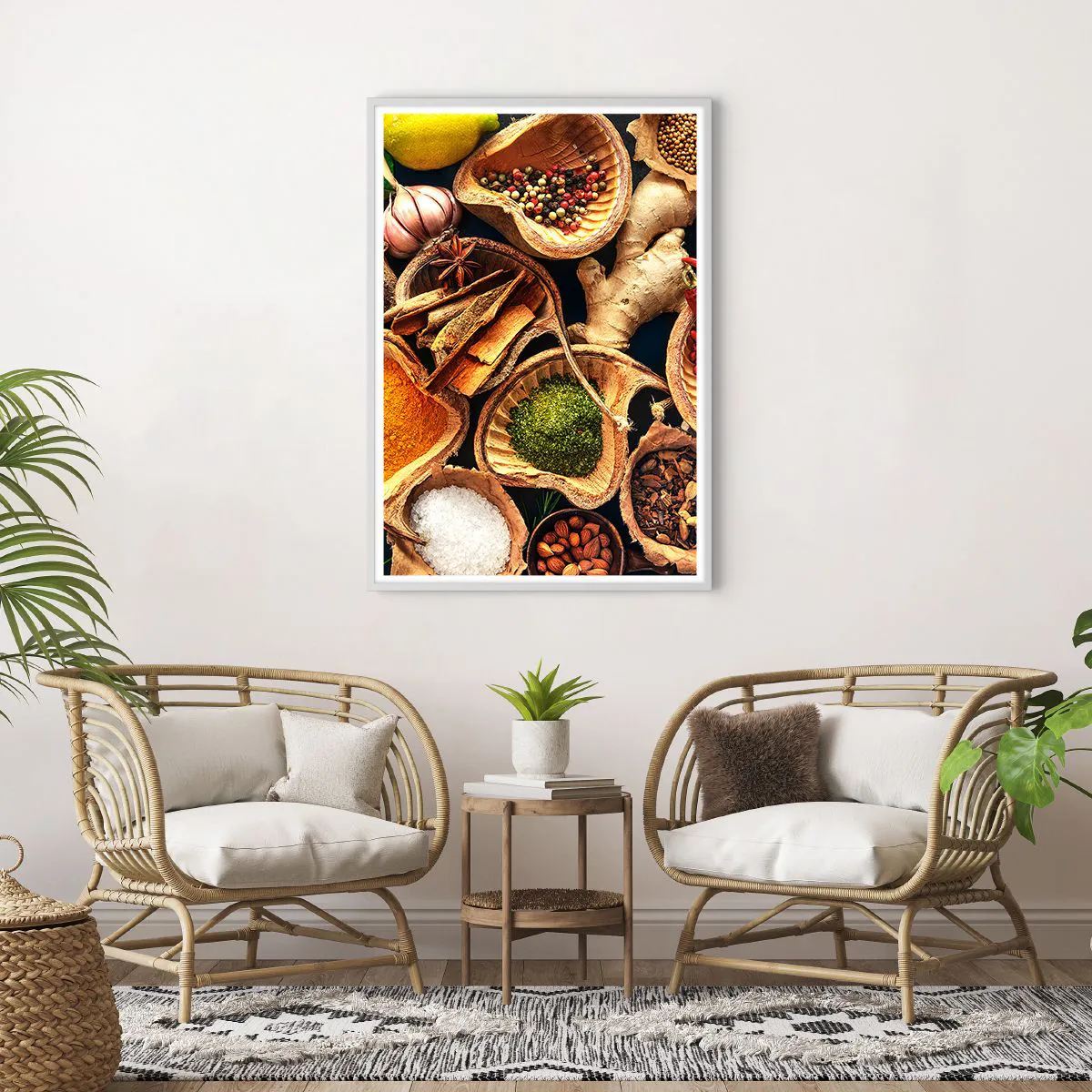 Poster in einem weißen Rahmen - Nimm was du willst - 70x100 cm