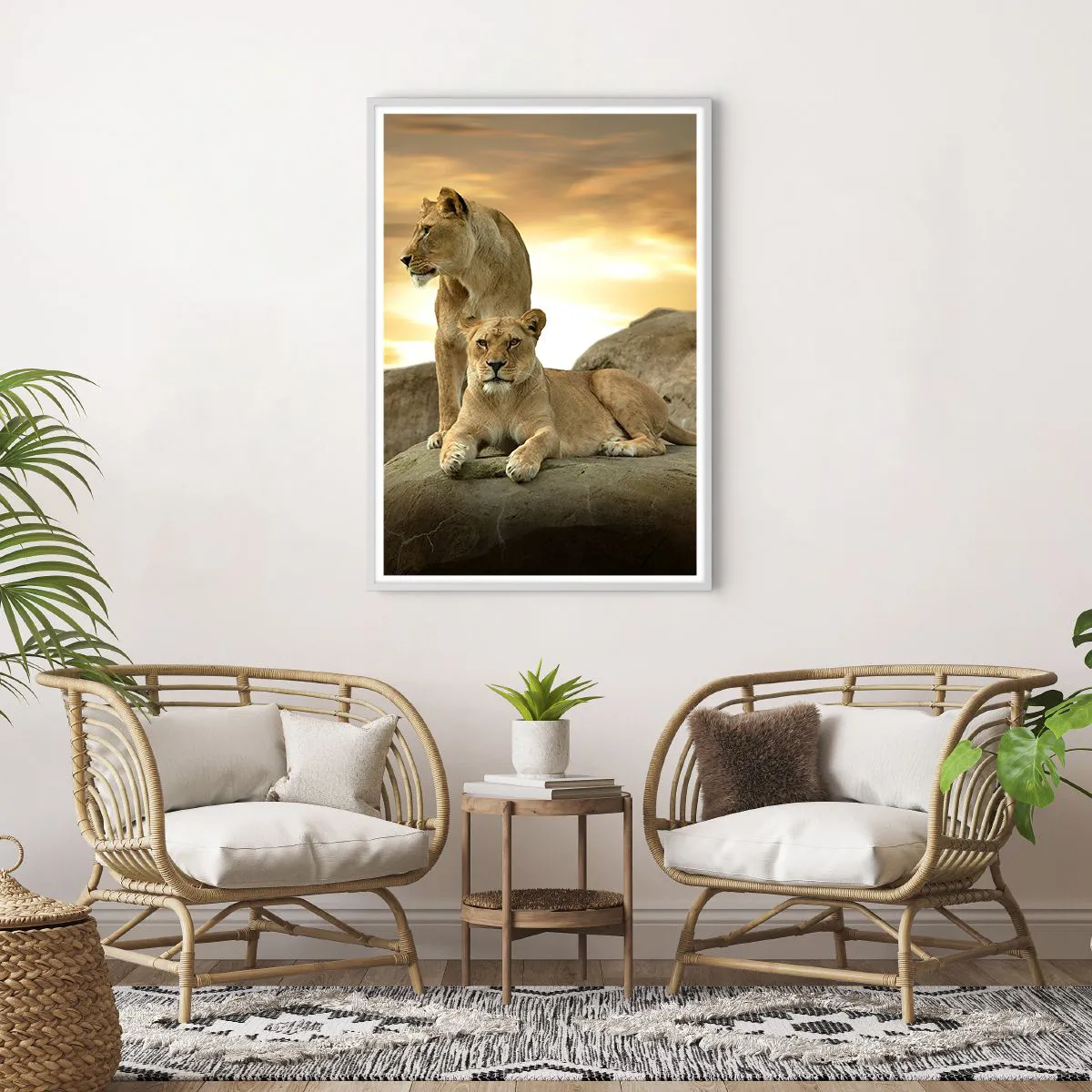 Affiche dans un cadre blanc - Poster - Majesté royale - 70x100 cm